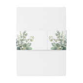 Bandeau De Faire-part Mariage vert moderne Eucalyptus (Dos Example)