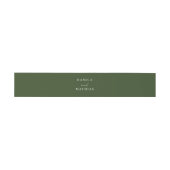 Bandeau De Faire-part Mariage vert olive moderne simple (Plat)