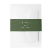 Bandeau De Faire-part Mariage vert olive moderne simple (Devant example)