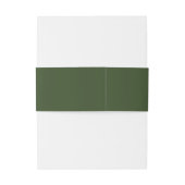 Bandeau De Faire-part Mariage vert olive moderne simple (Dos Example)