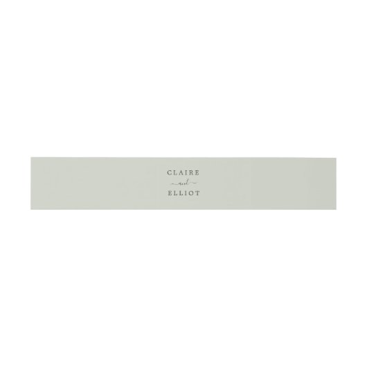 Bandeau De Faire-part Mariage vert Sage (Plat)