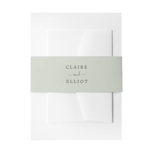 Bandeau De Faire-part Mariage vert Sage (Devant example)