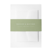 Bandeau De Faire-part Mariage vert simple et moderne (Devant example)
