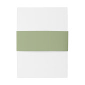 Bandeau De Faire-part Mariage vert simple et moderne (Dos Example)