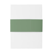 Bandeau De Faire-part Mariage vert Solid Sage (Dos Example)