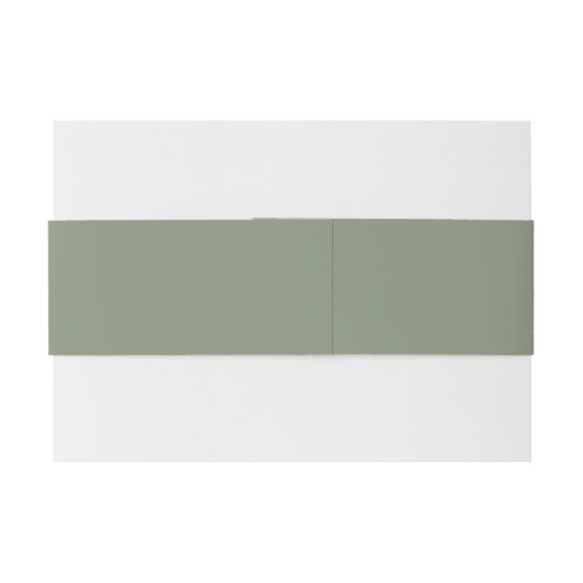 Bandeau De Faire-part Mariage vert Solid Sage (Dos exemple)