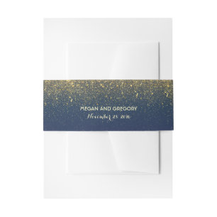Bandeau De Faire-part Mariage vintage de marine de parties scintillantes