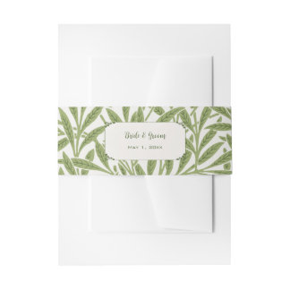 Bandeau De Faire-part Mariage Vintage, Motif de feuilles de saule victor