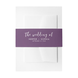 Bandeau De Faire-part Mariage violet Aquarelle moderne