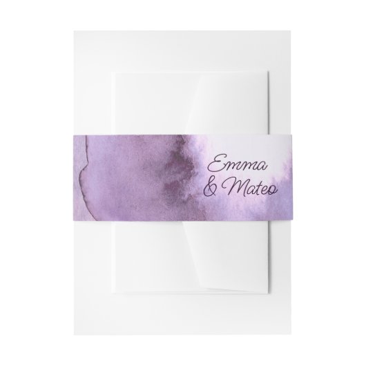 Bandeau De Faire-part Mariage violet violet (Devant example)