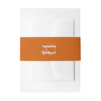 Mariée et Marié Simple Orange Moderne Minimaliste