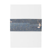 Bandeau De Faire-part Marine, Blush et or à Accent Floral (Dos Example)