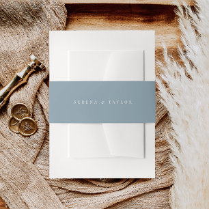 Bandeau De Faire-part Marine côtière bleu + blanc Mariage