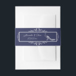 Bandeau De Faire-part Marine Peacock Flourd Invitation Belly Band<br><div class="desc">Personnalisez votre papeterie mariage pour les invités avec un ensemble de Navy Peacock Flourish Faire-part de mariage Belly Band. Le design de la bande de ventre est orné d'un élégant paon orné de fleurs. Personnalisez avec les noms du marié et de la mariée avec la date du mariage. Papier à...</div>