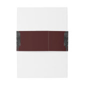 Bandeau De Faire-part Maroon Black Grey Rose Mariage gothique (Dos Example)