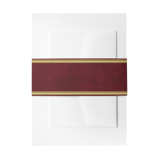Bandeau De Faire-part Maroon et or (Devant example)