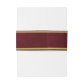 Bandeau De Faire-part Maroon et or (Dos Example)
