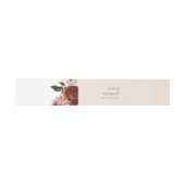 Bandeau De Faire-part Marsala Autumn Floral | Blush (Plat)