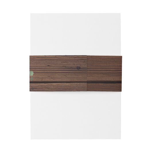 Bandeau De Faire-part Marsala & Fleurs de marine Mariage de bois rustiqu (Dos Example)