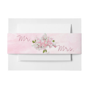 BANDEAU DE FAIRE-PART MASON JAR WATERCOLOR ROSE POIS DOUX