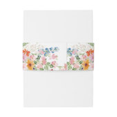 Bandeau De Faire-part Meadow Wildflower Monogram Floral Wedding  (Dos Example)