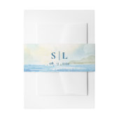 Bandeau De Faire-part Mediterranean Coastal Monogram Wedding (Devant example)