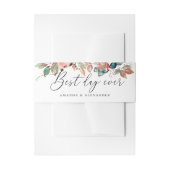 Bandeau De Faire-part Meilleure journée. Mariage de bleuets à fleurs aut (Devant example)