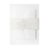 Bandeau De Faire-part Menu de mariage vert sauge (Devant example)