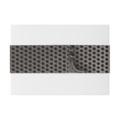 Bandeau De Faire-part Métal avec l'arrière - plan de trous de balle (Dos exemple)