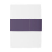 Bandeau De Faire-part Minimal et chic | Monogramme pourpre (Dos Example)