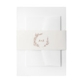 Bandeau De Faire-part Minimal Leaf | Boho Cream Monogram Wedding (Devant example)