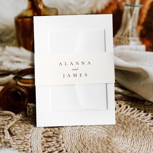 Bandeau De Faire-part Minimal Modern Black Serif Wedding Invitation