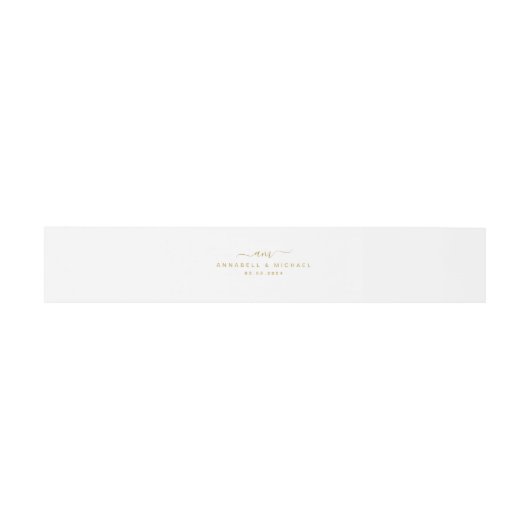 Bandeau De Faire-part Minimal, Monogramme, Police d'écriture manuscrite, (Plat)