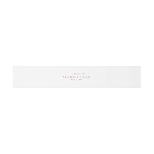 Bandeau De Faire-part Minimal, Monogramme, Police d'écriture manuscrite, (Plat)