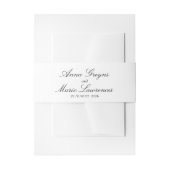 Bandeau De Faire-part Minimalist Black Script Custom Formal Wedding (Devant example)