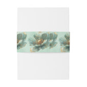 Bandeau De Faire-part Minimalist Emerald and Gold Wedding  Invitation  (Dos Example)