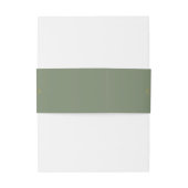 Bandeau De Faire-part Minimalist Floral Sage Green Monogram Wedding (Dos Example)