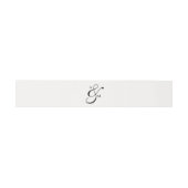 Bandeau De Faire-part Minimalist Monogram Script Ampersand (Plat)