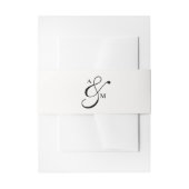Bandeau De Faire-part Minimalist Monogram Script Ampersand (Devant example)