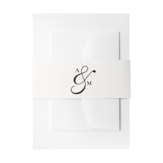 Bandeau De Faire-part Minimalist Monogram Script Ampersand (Devant example)