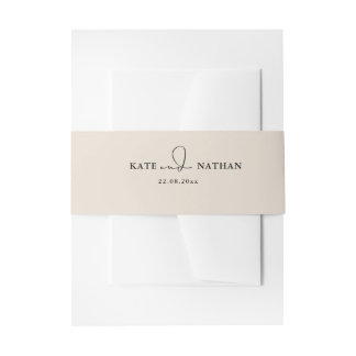 Bandeau De Faire-part Minimaliste Dusty RoseWedding Invitation Belly Ban