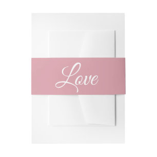 Bandeau De Faire-part Minimaliste Élégant Amour Moderne Mariage Rose