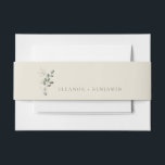 Bandeau De Faire-part Minimaliste Rustic Gold Greenery Mariage personnal<br><div class="desc">Minimaliste Rustic Gold Green Faire-part de mariage Belly Band</div>