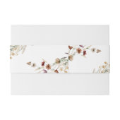 Bandeau De Faire-part Minuscule Mariage Fleur sauvage Belly Band (Dos exemple)