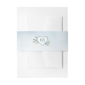 Bandeau De Faire-part Misty Meadow and Heart Monogram (Devant example)