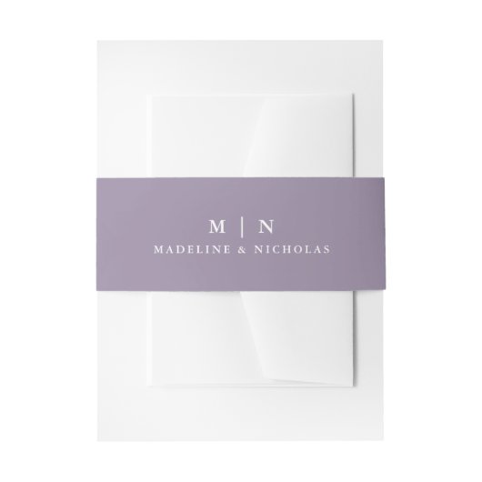 Bandeau De Faire-part Misty Mountain Forest Lavender Purple Mariage (Devant example)