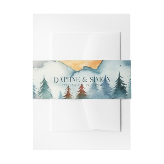 Bandeau De Faire-part Misty Mountain Mariage (Devant example)