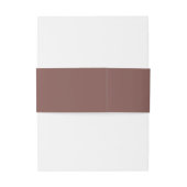 Bandeau De Faire-part Mocha Monogram Mariage d'automne (Dos Example)