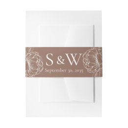 Bandeau De Faire-part Mocha Mousse Boho Floral Minimal Mariage moderne