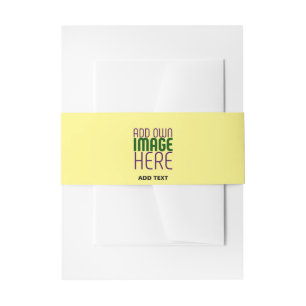 BANDEAU DE FAIRE-PART MODELE DE TEXTE D'IMAGE JAUNE PASTEL ÉDITABLE MODE